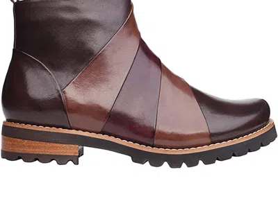 Regarde Le Ciel Women's Layla-04 Leather Ankle Booties In Tdm/elephant/vino Leather In Multi