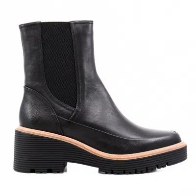 Regarde Le Ciel Women's Marta Block Heel Boots In Toumble Black