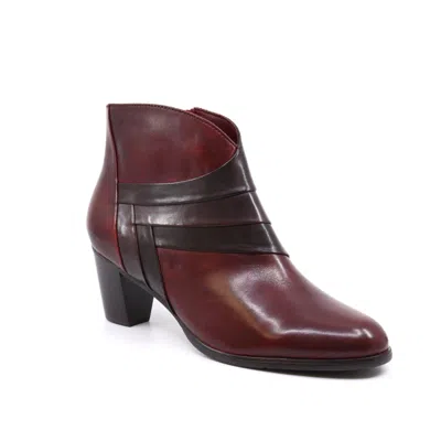 Regarde Le Ciel Women Sonia Glove Leather Boot In Sangria In Brown