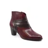 Regarde Le Ciel Women Sonia Glove Leather Boot In Sangria In Burgundy