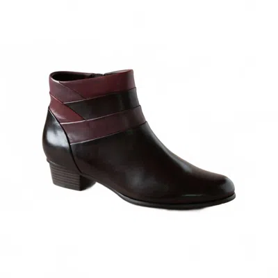 Regarde Le Ciel Women's Stefany Ankle Boot In Brown In Animal Print