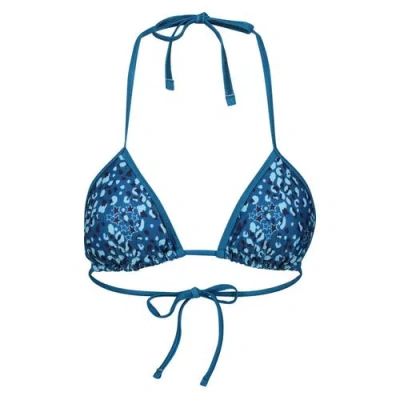 Regatta Aceana Animal Print Bikini Top In Blue