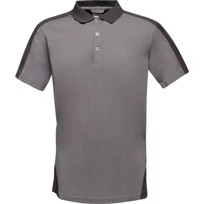 Regatta Contrast Coolweave Pique Polo Shirt In Gray