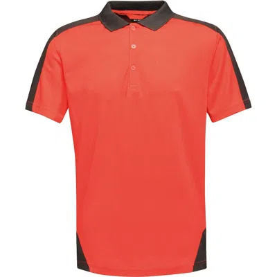 Regatta Contrast Coolweave Pique Polo Shirt In Red