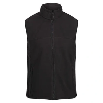 Regatta Haber Ii Full-zip Bodywarmer Fleece Anti-pill Jacket In Black