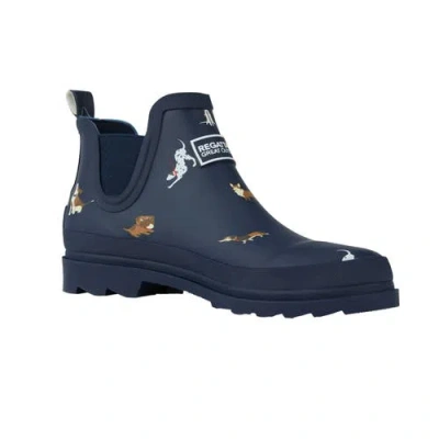 Regatta Harper Dog Print Low Galoshes In Blue