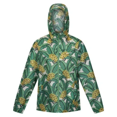 Regatta Orla Kiely Tropical Floral Packaway Waterproof Jacket In Green