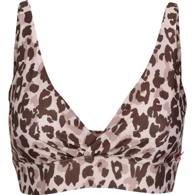 Regatta Paloma Leopard Print Bikini Top In Multi
