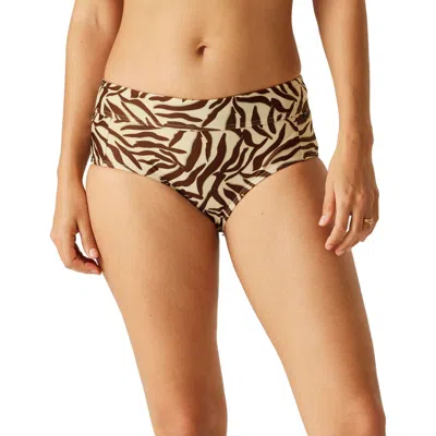 Regatta Paloma Zebra Print Swim Briefs In Black