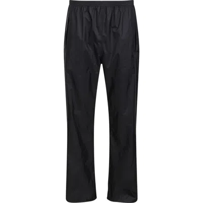 Regatta Pro Packaway Waterproof Breathable Overtrousers In Black