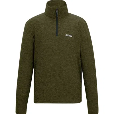 Regatta Thompson Marl Half Zip Fleece Jacket In Green