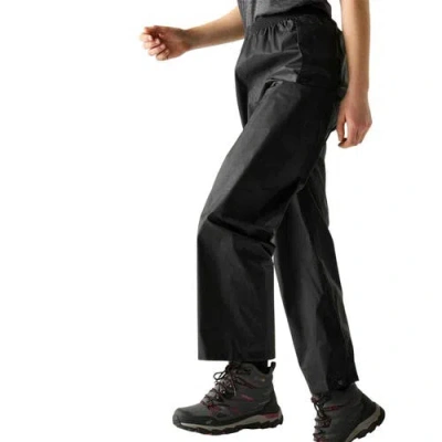 Regatta Waterproof Straight Leg Over Trousers In Black