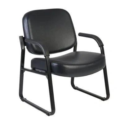Regency Big & Tall 400 Lbs Guest And Reception Chair With Arms - Black