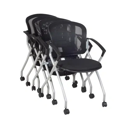 Regency Cadence Fabric Nesting Chair In Black