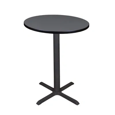 Regency Cain Square X-base Cafe Table In Gray