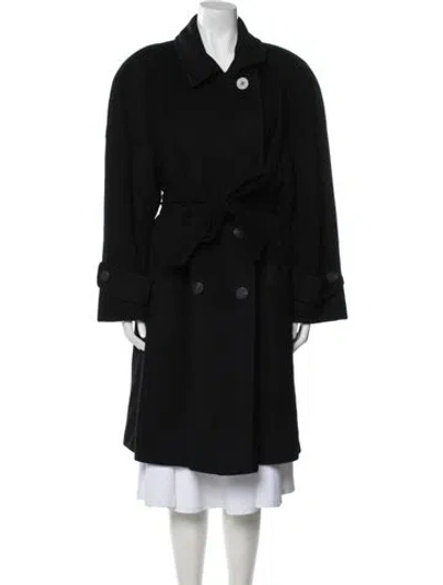 Pre-owned Regency Cashmere Trench Coat In Black