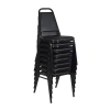 Regency Dining Cushioned Restaurant Stackable Chair In Black