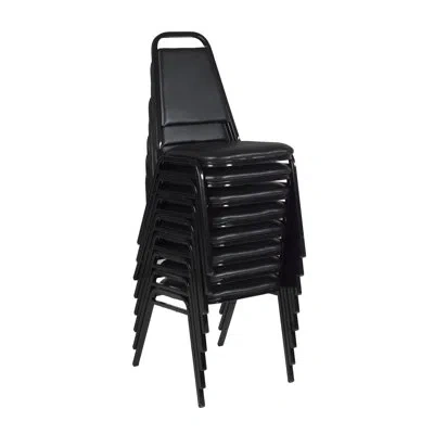 Regency Dining Cushioned Restaurant Stackable Chair In Black