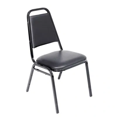 Regency Dining Cushioned Restaurant Stackable Chair In Black