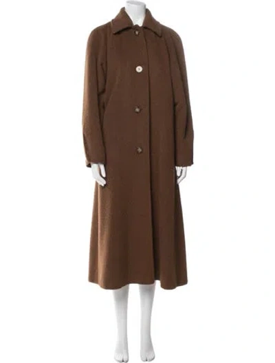 Pre-owned Regency Fur Vintage Alpaca Trench Coat In Brown