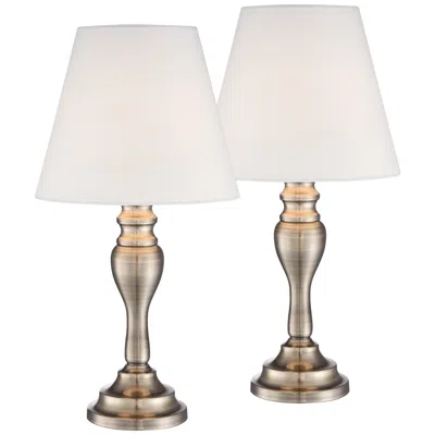 Regency Hill 19 1/4" High Brass Touch On-off Table Lamps Set Of 2