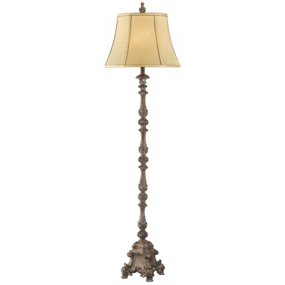 Regency Hill 62" Traditional French Candlestick Faux Wood Floor Lamp