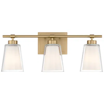 Regency Hill Abigail 21" Wide Soft Gold Opal Glass 3-light Bath Light