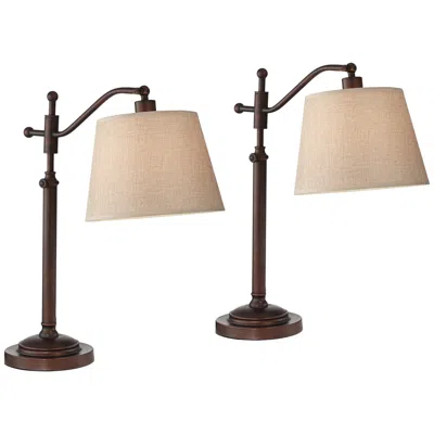 Regency Hill Adley Adjustable Height Downbridge Arm Desk Lamps Set Of 2
