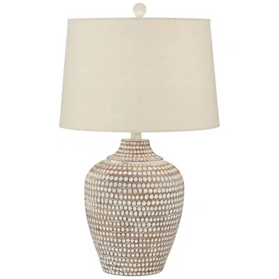 Regency Hill Alese 23 1/2" Textured Dot Jug Table Lamp