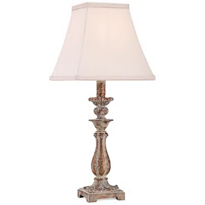 Regency Hill Alicia 18" High Antique Gold Candlestick Table Lamp
