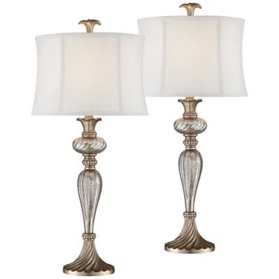 Regency Hill Alyson 32 3/4" Mercury Glass Table Lamps Set Of 2
