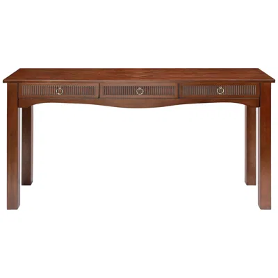 Regency Hill Andover 60" Wide Dark Walnut Mission Craftsman 3-drawer Console Table In Brown