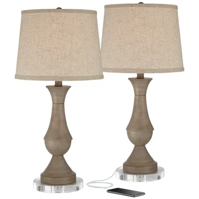 Regency Hill Avery Touch Usb Lamps With Led Bulbs And Acrylic Risers
