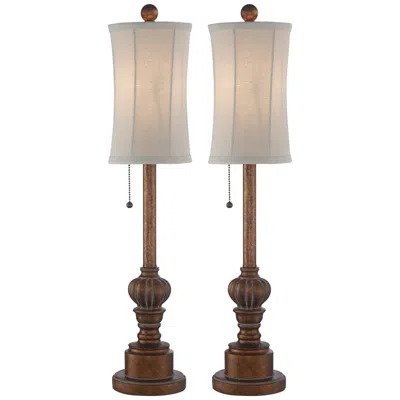 Regency Hill Bertie 28" Bronze Finish Tall Buffet Table Lamps Set Of 2