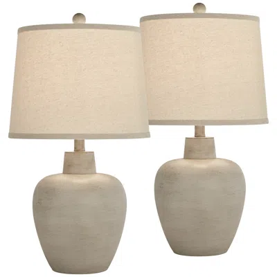 Regency Hill Emeril 23 1/2" High Southwest Urn Table Lamps Set Of 2