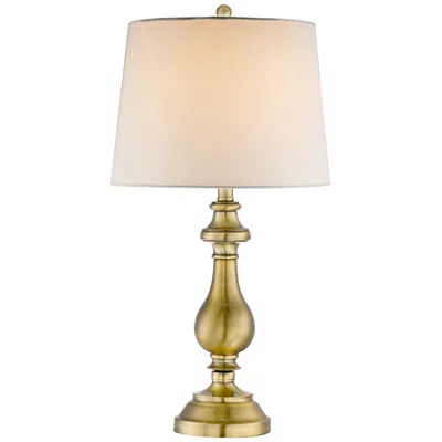 Regency Hill Fairlee 26" Traditional Brass Candlestick Table Lamp