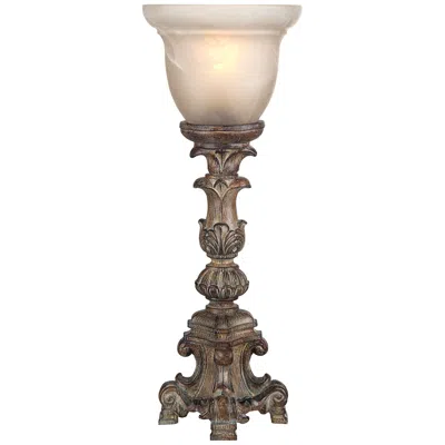 Regency Hill French Candlestick 18" Beige Wash Accent Console Lamp