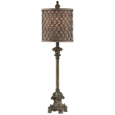 Regency Hill French Candlestick 34"high Vichelis Table Lamp With Usb Cord Dimmer