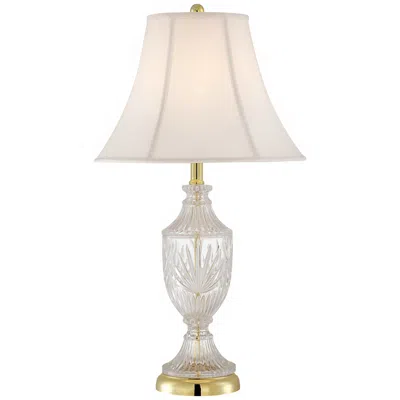 Regency Hill Jeannie 26 1/2" Traditional Brass And Cut Glass Table Lamp