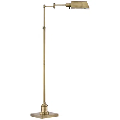 Regency Hill Jenson Aged Brass Pharmacy Floor Lamp With Smart Socket