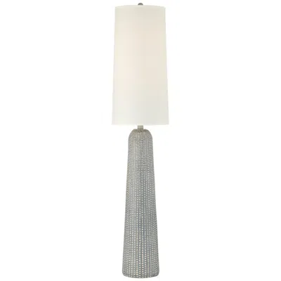 Regency Hill Leisa 65 1/2" High Hammered Gray 2-light Modern Floor Lamp