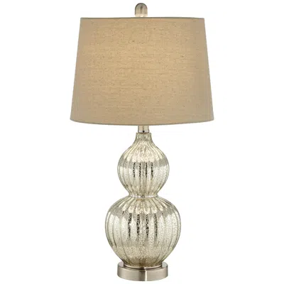 Regency Hill Lili 25" High Fluted Mercury Glass Table Lamp