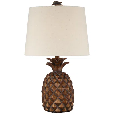 Regency Hill Paget 23 3/4" Brown Pineapple Accent Table Lamp