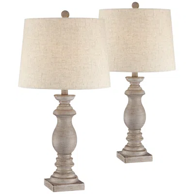 Regency Hill Patsy White-washed Table Lamps Set Of 2 With Smart Sockets