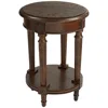 Regency Hill Pullman 16" Wide Distressed Walnut Finish Round End Table
