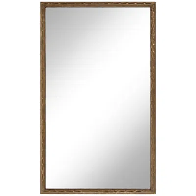 Regency Hill Reno 24" X 39 1/2" Bronzed Gold Iron Rustic Rectangle Wall Mirror