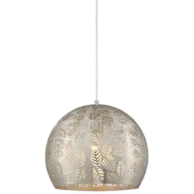 Regency Hill Safi 11 3/4" Wide Brushed Nickel Moroccan Mini Pendant