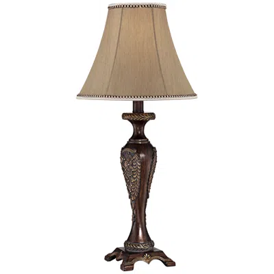 Regency Hill Shaylee 23 1/2" Bronze Candlestick Table Lamp With Dimmer In Brown