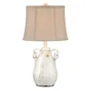 Regency Hill Sofia 22" Crackled Ivory Rustic Jar Ceramic Table Lamp