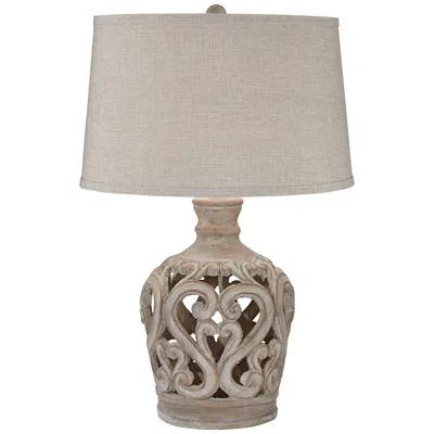Regency Hill Verducci 28" High Traditional Scroll Ceramic Table Lamp